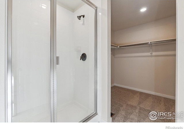 bathroom with walk in shower