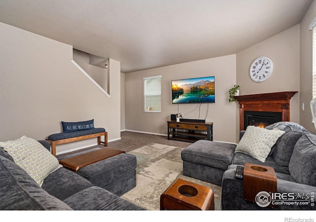 view of carpeted living room