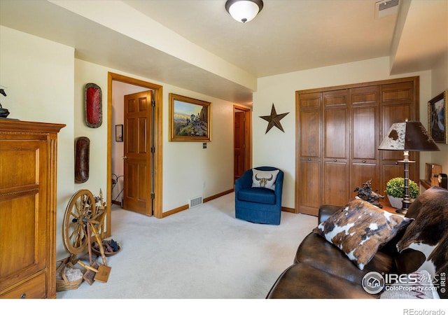 view of carpeted living room