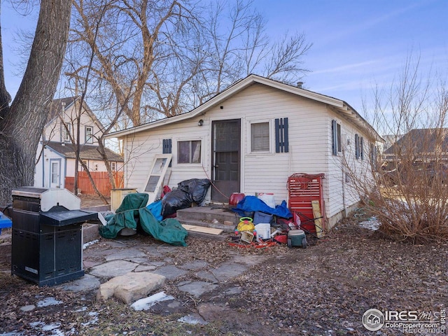 view of back of property