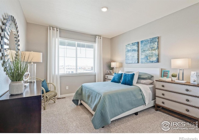 view of carpeted bedroom