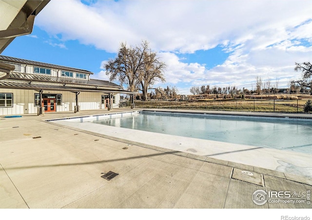 view of pool with a patio area