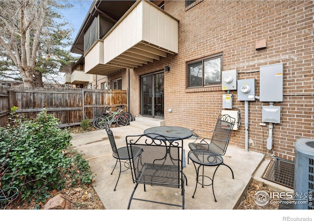 view of patio / terrace featuring a balcony