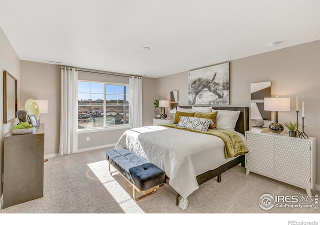 view of carpeted bedroom