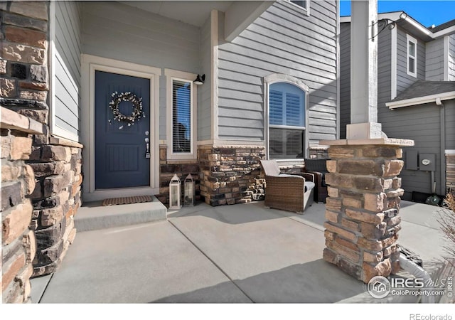 entrance to property with a porch