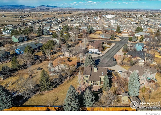 bird's eye view featuring a mountain view