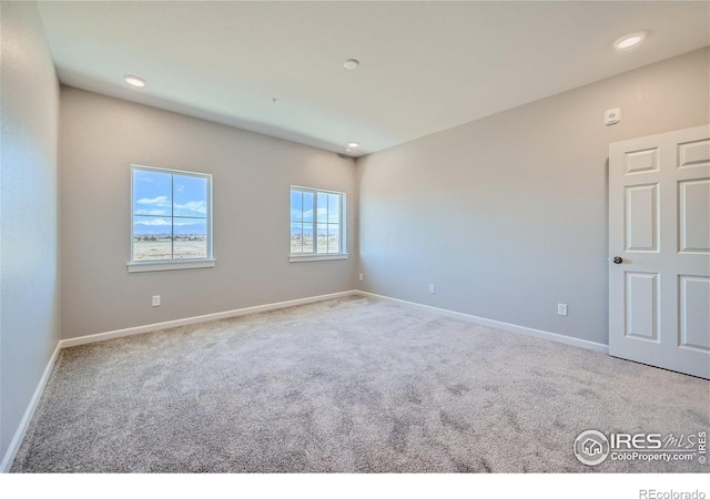 view of carpeted empty room