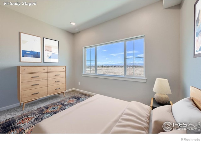 view of carpeted bedroom