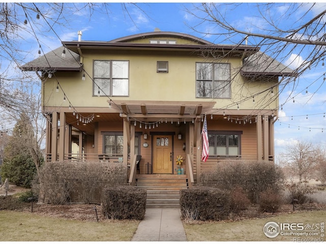 view of front of house with stucco siding