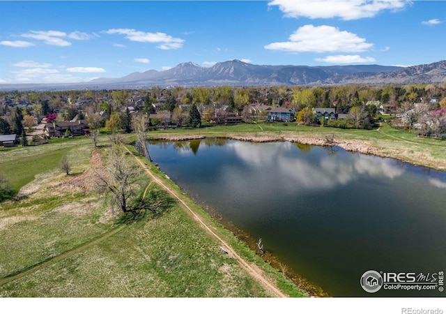 water view featuring a mountain view