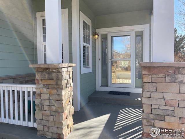 view of doorway to property