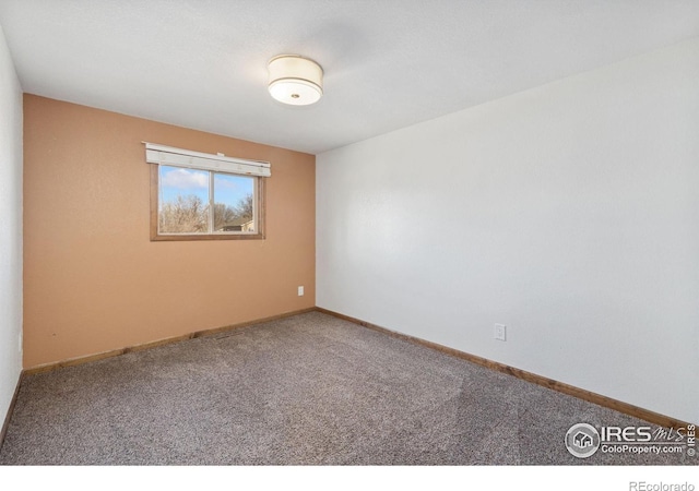 unfurnished room featuring carpet