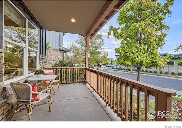 balcony with a porch