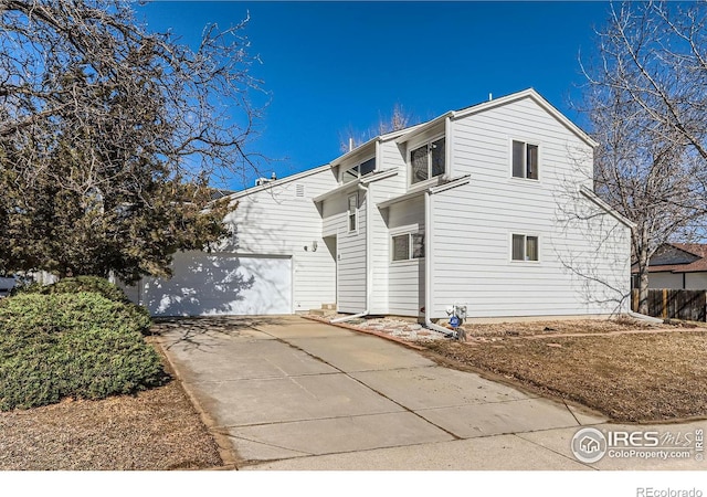 front of property featuring a garage