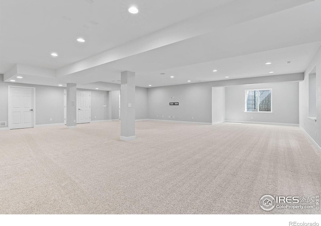 979 Stagecoach Dr, Lafayette, CO 80026 - below grade area featuring recessed lighting, baseboards, and carpet flooring