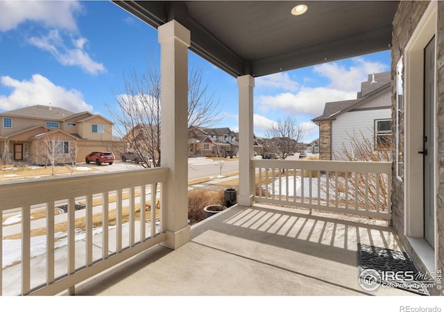 exterior space with a porch