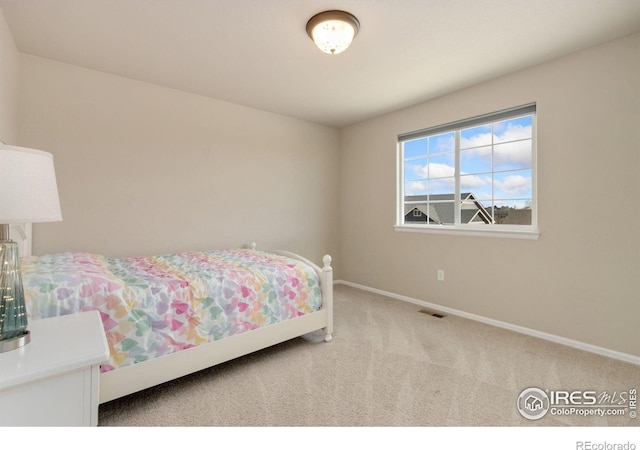 bedroom with carpet floors