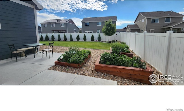 view of yard with a patio area