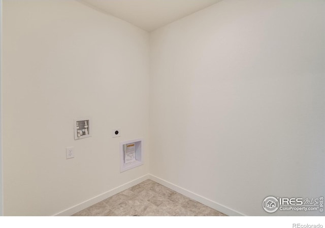 laundry area featuring hookup for a washing machine and hookup for an electric dryer