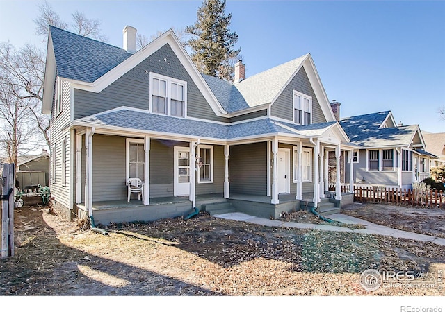 view of front of home with a porch