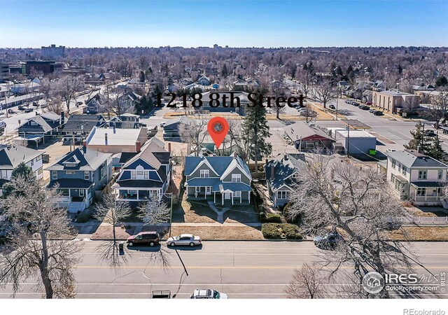 1218 8th St, Greeley, CO 80631 - aerial perspective of suburban area