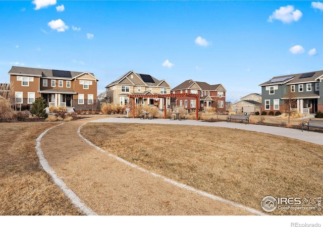 view of front of home with a front yard