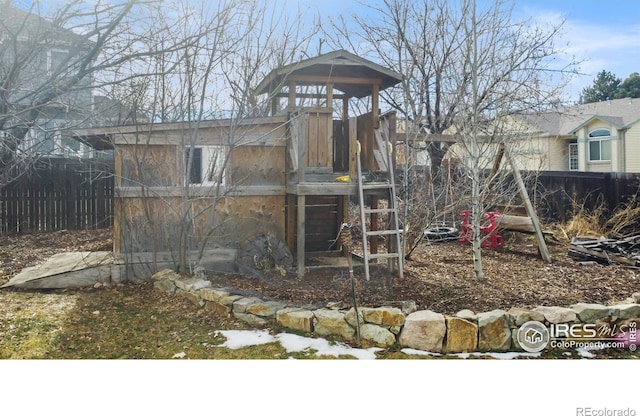 view of jungle gym