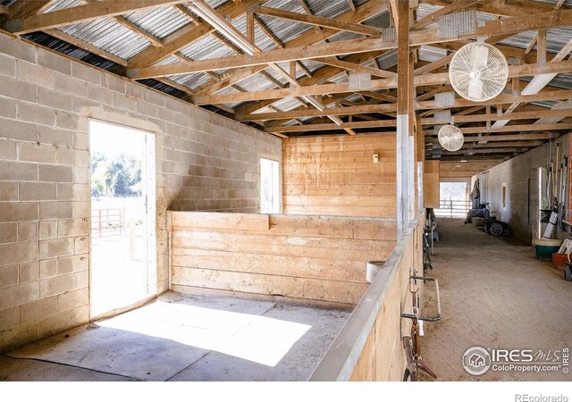 view of horse barn