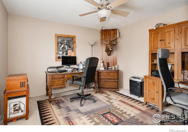 office with ceiling fan