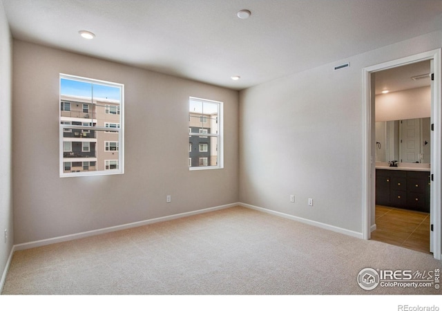 view of carpeted empty room