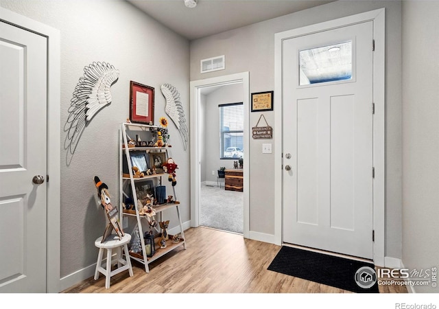 entryway featuring light wood-type flooring