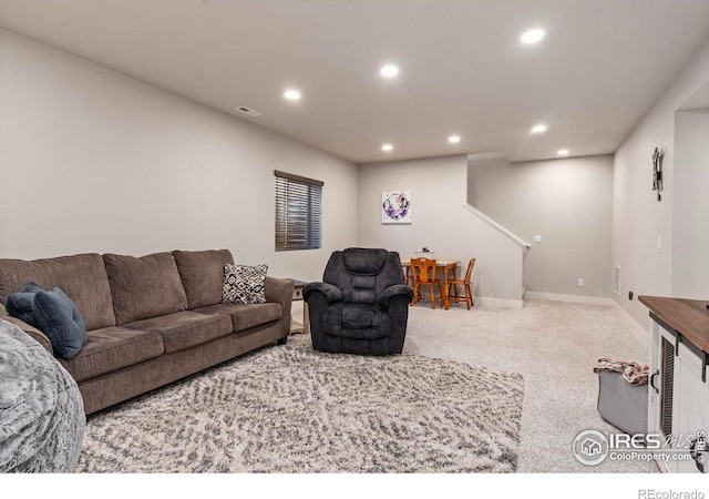 view of carpeted living room