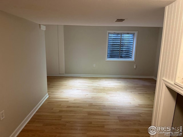 empty room featuring light hardwood / wood-style flooring