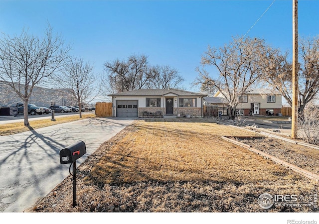 ranch-style home with a garage