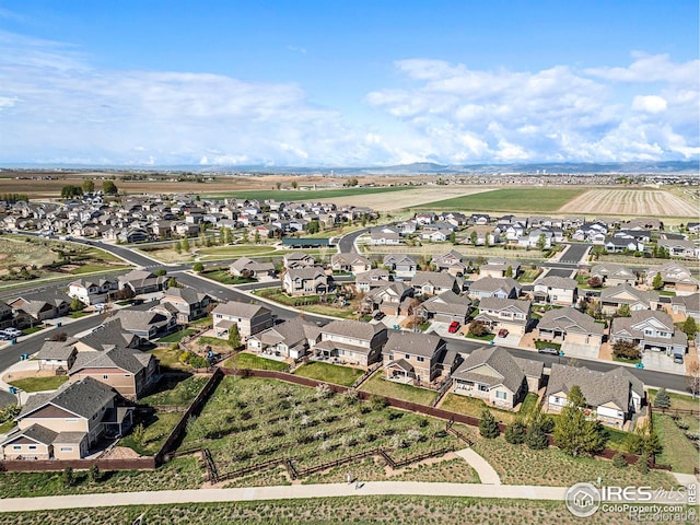 aerial view featuring a residential view