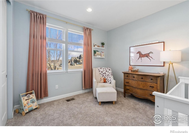 view of carpeted bedroom