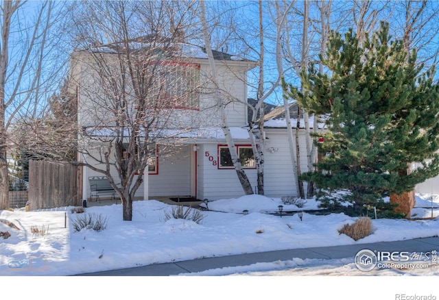 view of front of home