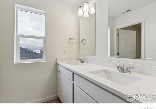 bathroom featuring vanity