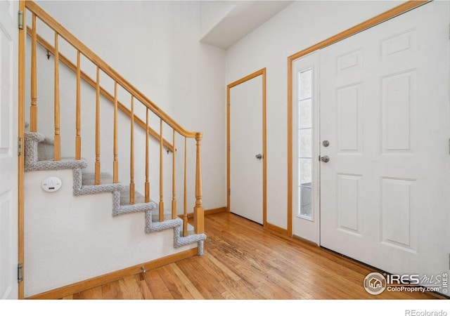 foyer featuring light hardwood / wood-style flooring