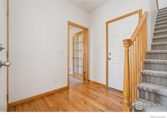 foyer featuring light hardwood / wood-style floors