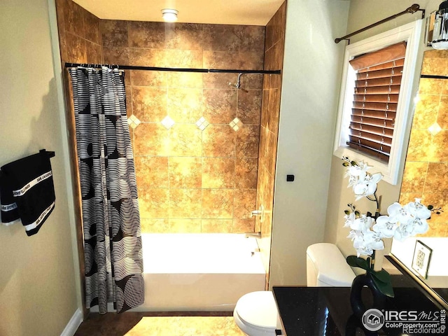 2023 81st Ave, Greeley, CO 80634 - bathroom with shower / bath combination with curtain and vanity