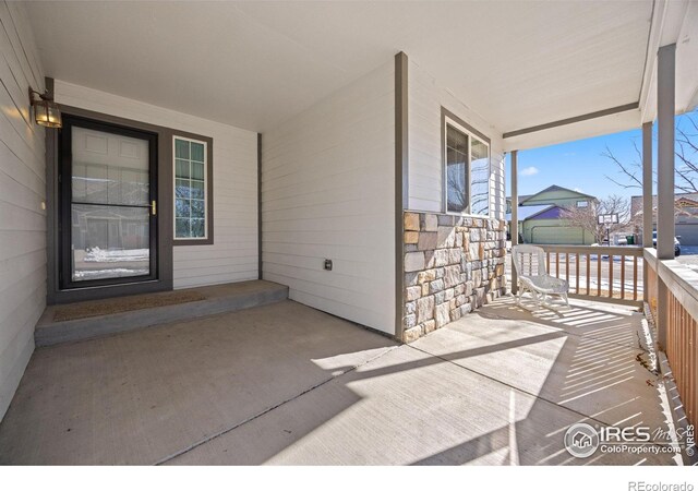 view of patio / terrace featuring covered porch