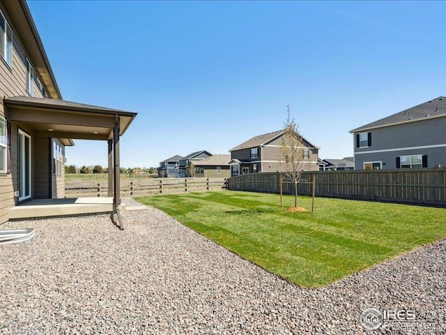 view of yard with a patio area