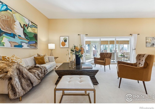 view of carpeted living room