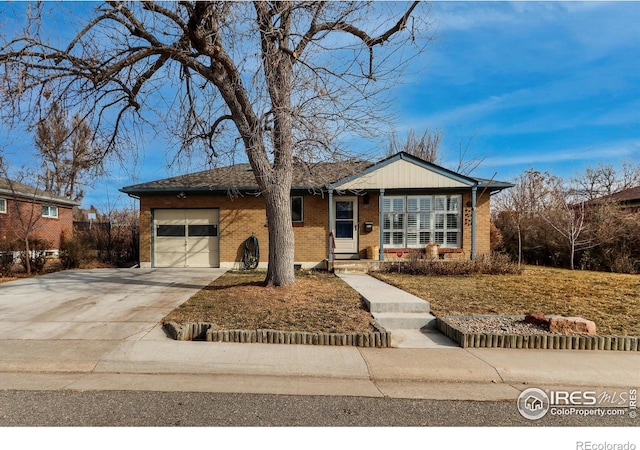 ranch-style home with a garage