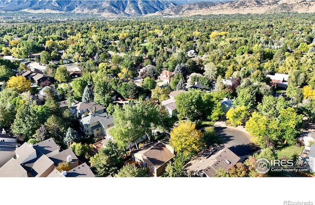 drone / aerial view with a mountain view