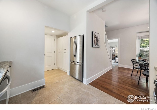 interior space featuring light hardwood / wood-style floors