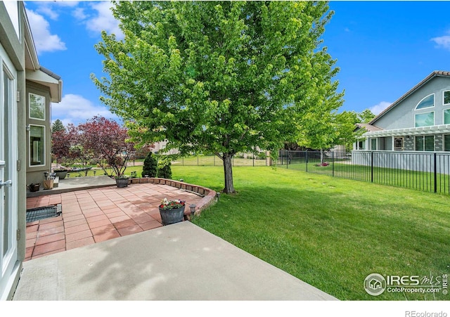 view of yard with a patio