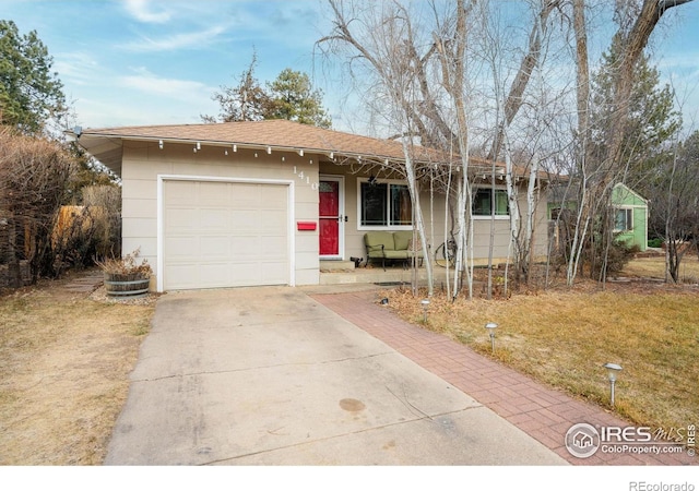 ranch-style house with a garage