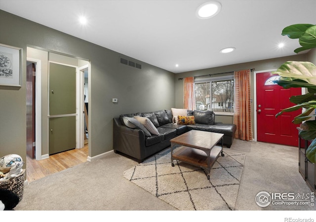 view of carpeted living room